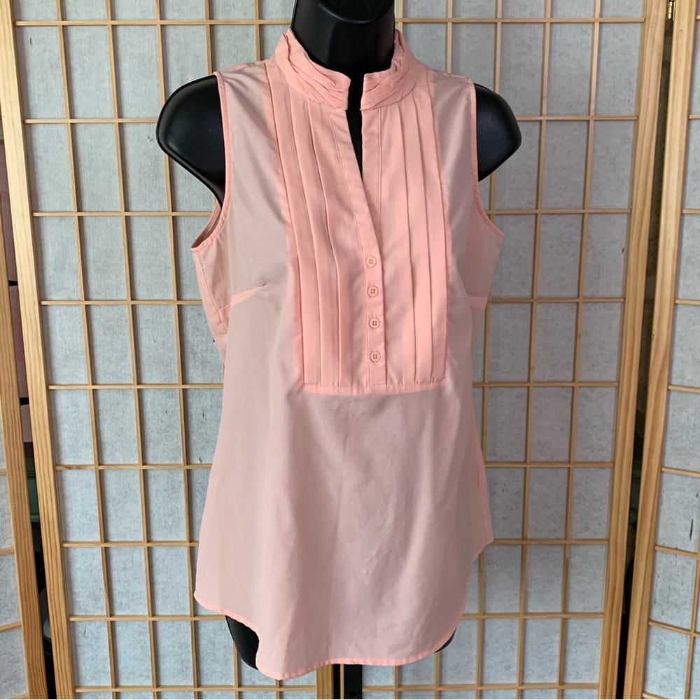 Cynthia Rowley Peach Pink Sleeveless Blouse - Picture 6 of 7